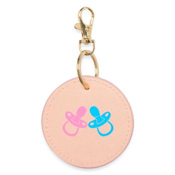 Baby needs to wean today - Round Keyring - light pink - Front