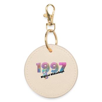 1997 – Früher Digitaler Alltag - Runder Schlüsselanhänger - Auster - Vorne