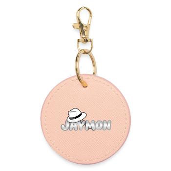 Hut Jaymon - Runder Schlüsselanhänger - Hellrosa - Vorne