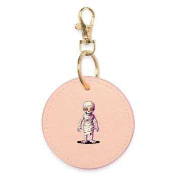 Halloween Mummy - Round Keyring - light pink - Front