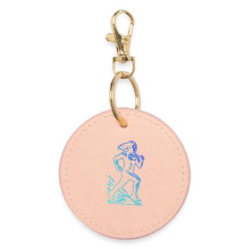 Running perfect for any race - Round Keyring - light pink - Front
