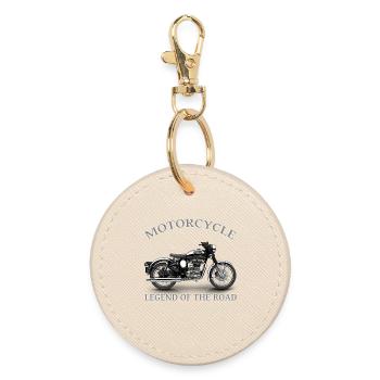 VINTAGE MOTO creation Louis RUNEMBERG © Adagp - Round Keyring - oyster - Front
