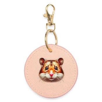Hamster - Round Keyring - light pink - Front
