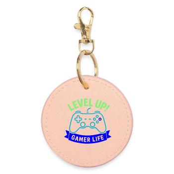 Contrôleur Gamer Life Level Up - Porte-clés rond - rose clair - Devant