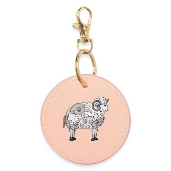Ram - Round Keyring - light pink - Front