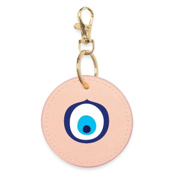 Mediterranean Mystic Eye - Round Keyring - light pink - Front