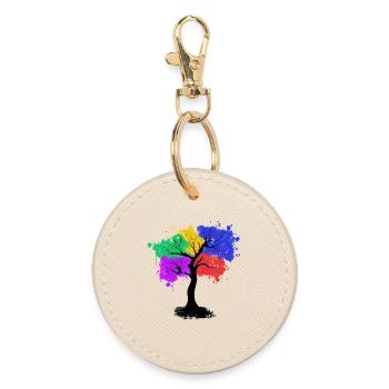 Color Tree - Round Keyring - oyster - Front