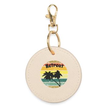 Retreat gift man or woman retirement - Round Keyring - oyster - Front