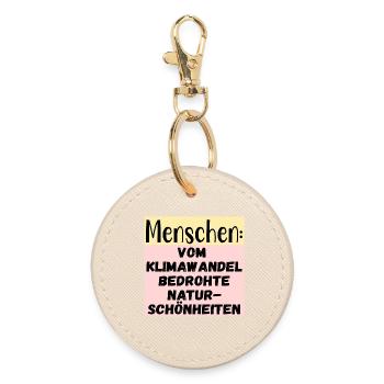 Klimawandel Naturschönheiten - Menschen Sprüche - Runder Schlüsselanhänger - Auster - Vorne