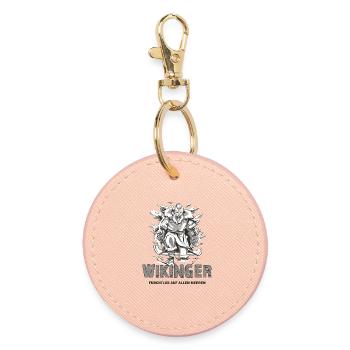 Wikinger Design - Runder Schlüsselanhänger - Hellrosa - Vorne