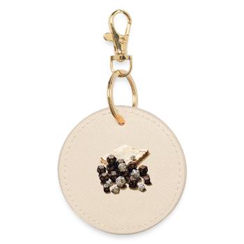 W20 With Role Playing Arch Fantasy RPG Shirt - Round Keyring - oyster - Front