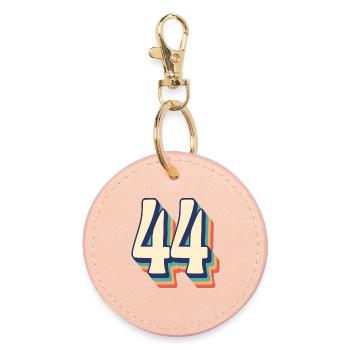 T-Shirt rétro Vintage numéro 44 quarante-quatre - Porte-clés rond - rose clair - Devant