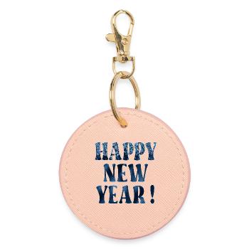 HAPPY NEW YEAR PARTY - Round Keyring - light pink - Front