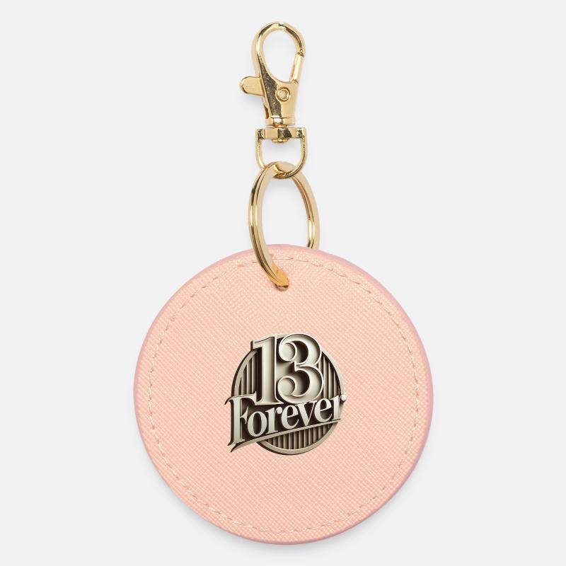 13FRV - Round Keyring - light pink