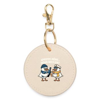 Motif mouette - Porte-clés rond - huître - Devant