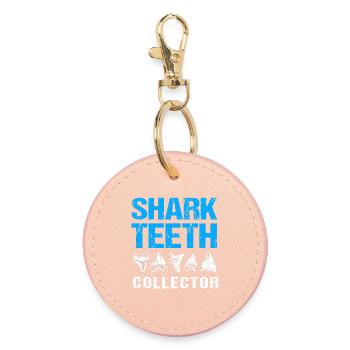 Sharks Shark Tooth Teeth Shark Teeth - Round Keyring - light pink - Front