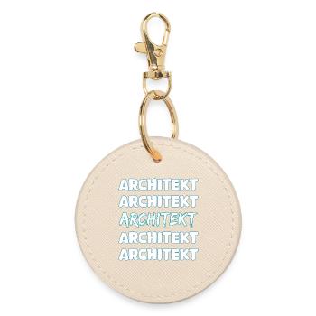 Architekt als Job - Runder Schlüsselanhänger - Auster - Vorne