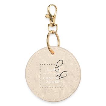 Drop comfort zones - Round Keyring - oyster - Front