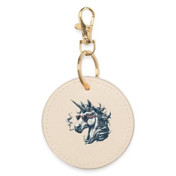 Licorne cool - Porte-clés rond - huître - Devant
