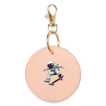 Skating in Space - Round Keyring - light pink - Front