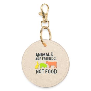 Les animaux sont des amis, pas de la nourriture - Porte-clés rond - huître - Devant