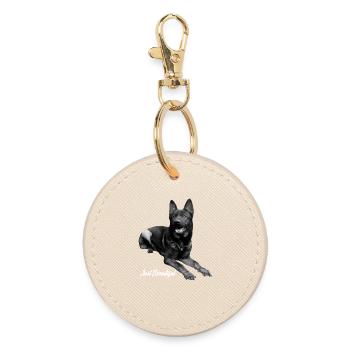 German Shepherd Dog sport - Round Keyring - oyster - Front