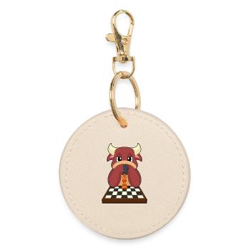 Bull Chessboard Jeu de société d’échecs - Porte-clés rond - huître - Devant