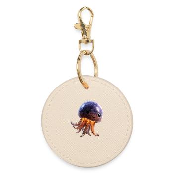 Qualle Jellyfish Feuerqualle Medusa Süße Quallen - Runder Schlüsselanhänger - Auster - Vorne