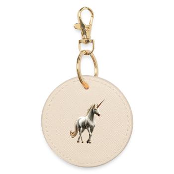 Licorne Poney Cavalier Chevaux Équitation Licornes - Porte-clés rond - huître - Devant