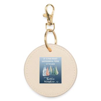It’s the Most Wonderful Time of the Year – Winter - Runder Schlüsselanhänger - Auster - Vorne