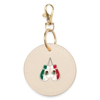 Gants de boxe des drapeaux du Mexique - Porte-clés rond - huître - Devant