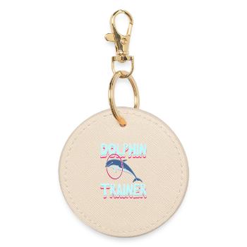 Dolphin Trainer Ocean Lover Design - Runder Schlüsselanhänger - Auster - Vorne