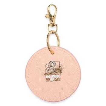 No Mud No Glory – Gravel Bike Fahrrad - Round Keyring - light pink - Front