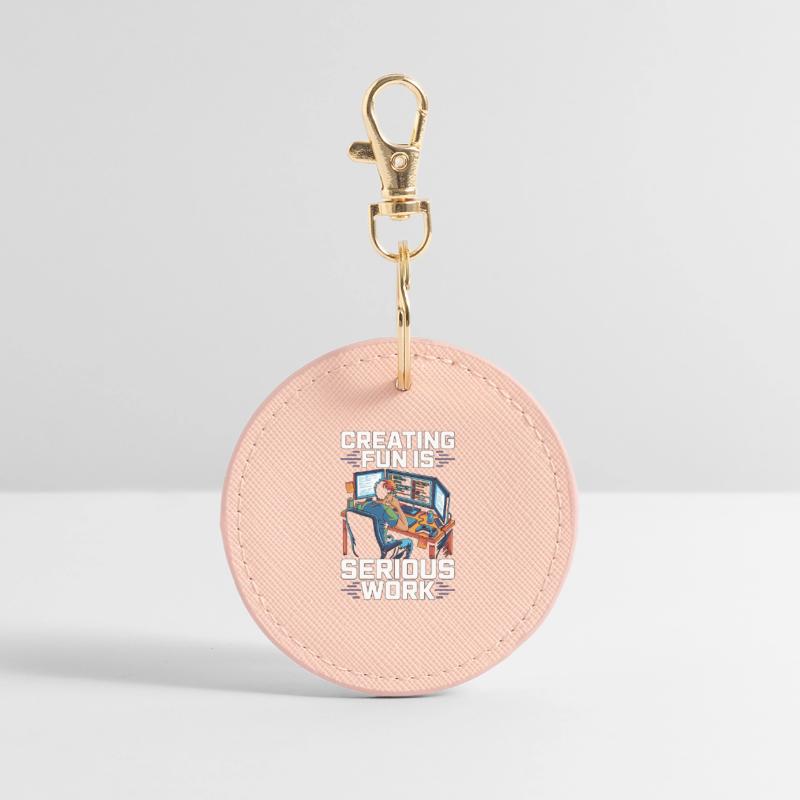 Game Developer Creating Fun Is Game Programmer Round Keyring