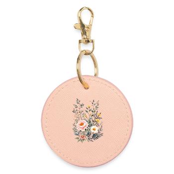 Boho Flowers – Blooming Harmony - Round Keyring - light pink - Front