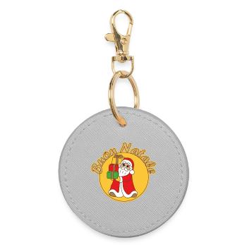 Geschenke für den Weihnachtsmann - Runder Schlüsselanhänger - Grau - Vorne