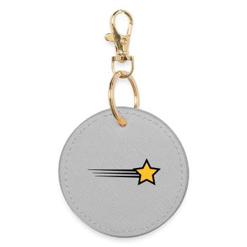 6061912 121727179 Star - Round Keyring - grey - Front