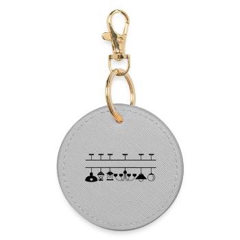 Collection of pendant lights and lights - Round Keyring - grey - Front