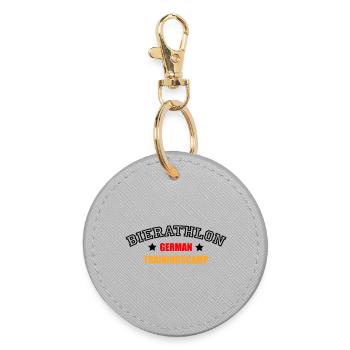 Bierathlon Trainingscamp | Beer | Bier - Round Keyring - grey - Front