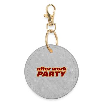 AFTER WORK PARTY - Round Keyring - grey - Front