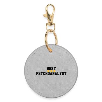 Psychologue / Psychiatre / Travail / Psychanalyste - Porte-clés rond - bruyère - Devant