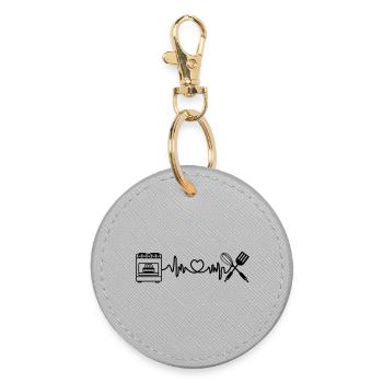 Four de cuisine cardio fréquence cardiaque - Porte-clés rond - bruyère - Devant