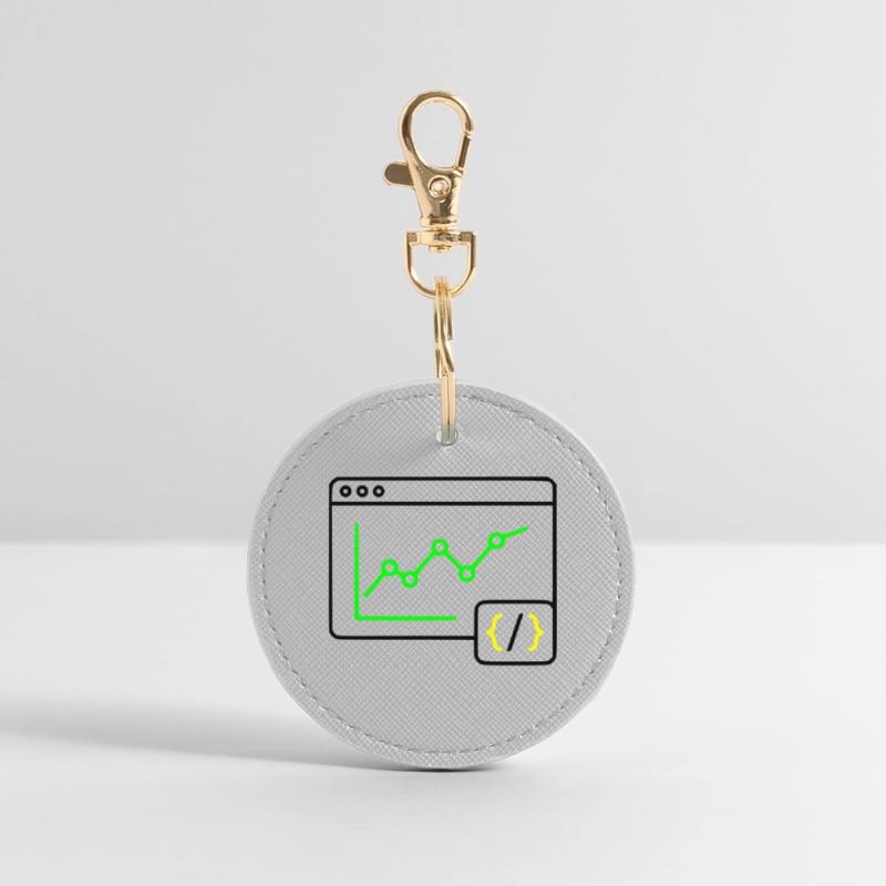 Web Analyse Chart Coding Browser Vektor Runder Schlüsselanhänger