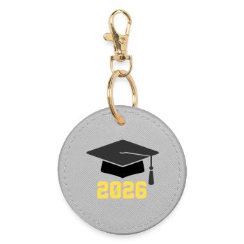 Doctoral Degree 2026 - Round Keyring - grey - Front