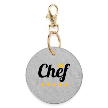Chef - Round Keyring - grey - Front