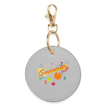 Soleil, été, amusement et fête dans votre propre jardin - Porte-clés rond - bruyère - Devant