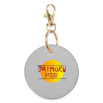Daimoku First - Runder Schlüsselanhänger - Grau - Vorne