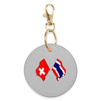 Pavillon Suisse Thaïlande - Porte-clés rond - bruyère - Devant