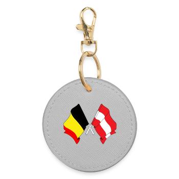 Pavillon Belgique, Autriche - Porte-clés rond - bruyère - Devant