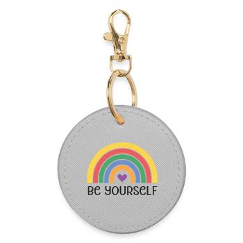Mois de la fierté LGBTQ - Soyez vous-même - Porte-clés rond - bruyère - Devant